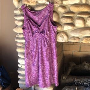 Purple print Athleta summer dress